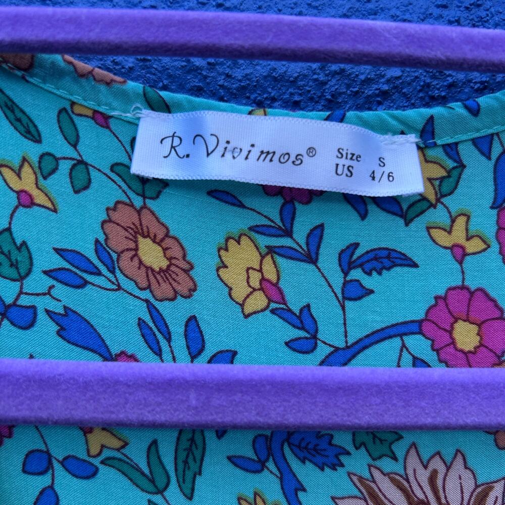 r vivimos blue tasseled boho nap dress - Picture 2 of 4